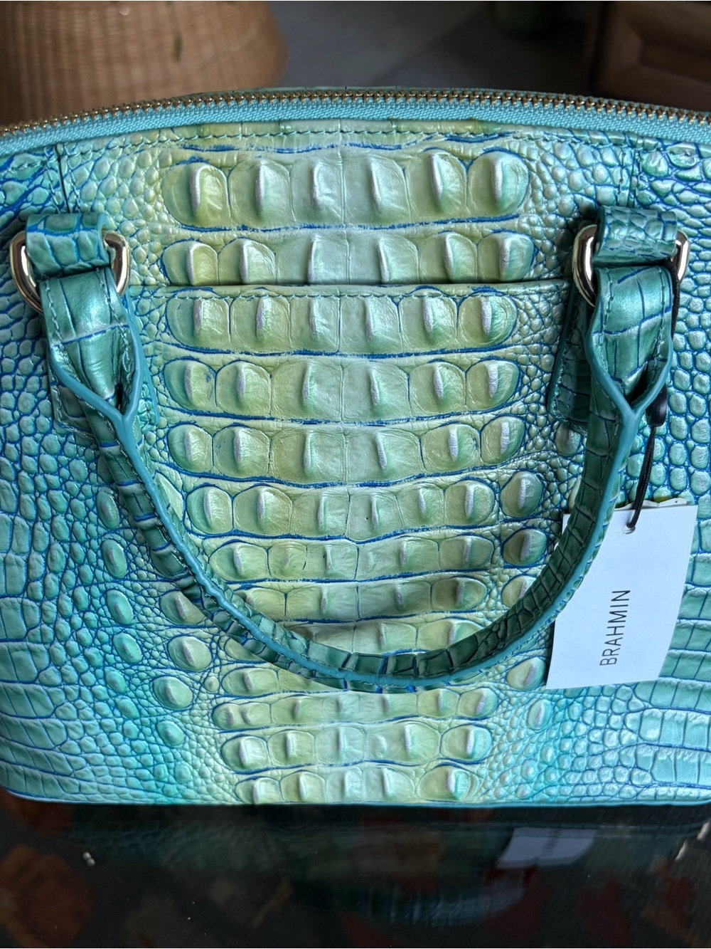 Brahmin limited edition Croc-Embossed Satchel